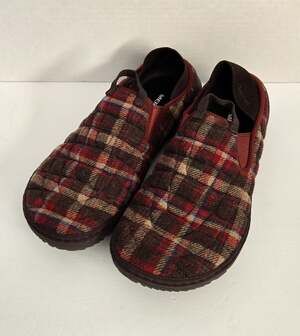 MERRELL Hut Moc Quilted Brown Plaid Loafer Slippers Women’s Size 11